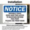 Signmission Invisible Fence Dogs Have Free Access To OSHA Notice Sign, Vinyl Decal, 14in W x 10in L, 2PK OS-2PACK-NS-D-1014-L-13718 - alternate 3